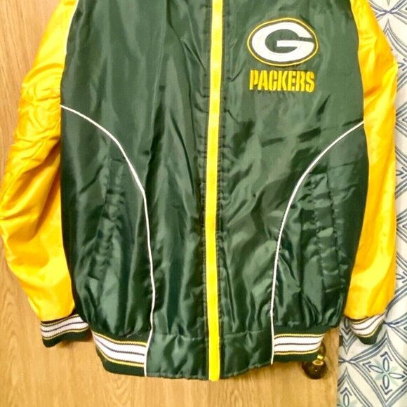 Green Bay Packers Hooded Jacket Removable Zipper Hood Rare Excellent Condition - Picture 16 of 16